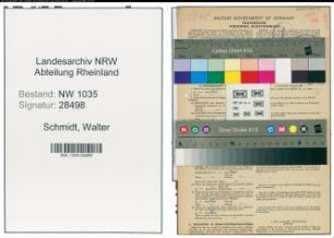 Entnazifizierung Walter Schmidt , geb. 06.04.1901 (Kaufmaennischer Angestellter)