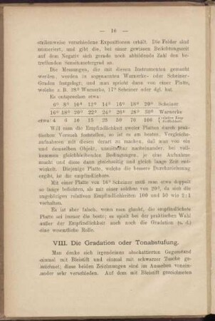 VIII. Die Gradation oder Tonabstufung.