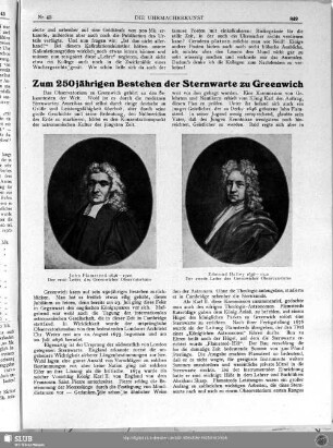 Zum 250jährigen Bestehen der Sternwarte zu Greenwich