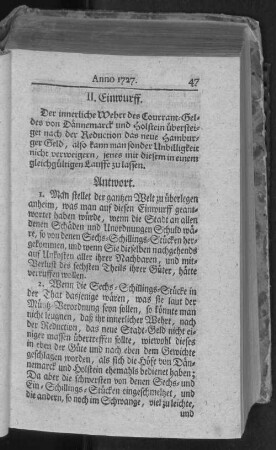 II. Entwurff.