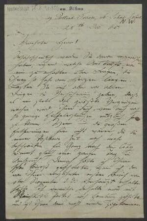Brief an Friedrich Wilhelm Jähns : 28.12.1865