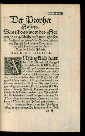 Der Prophet Hoseas.