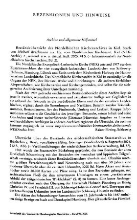 Übersicht über die Bestände des Niedersächsischen Staatsarchivs in Bückeburg, bearb. von Hubert Höing, (Veröffentlichungen der Niedersächsischen Archivverwaltung, 57) : Göttingen, Vandenhoeck & Ruprecht, 2004