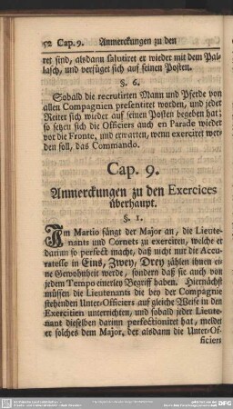 Cap. 9. Anmerckungen zu den Exercises überhaupt