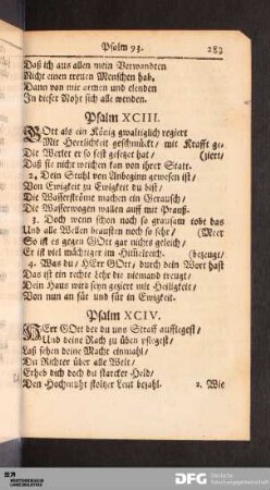 Psalm XCIII, XCIV, XCVII, XCVIII, XCIX