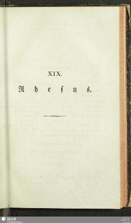 XIX. Rhesus