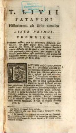T. Livii Opera, Quae Supersunt : Obscuriorum locorum interpretationibus, & selectis adnotationibus illustrata, 1. - 432 S. : 1 Ill.