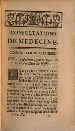 Consultations De Medecine. 3