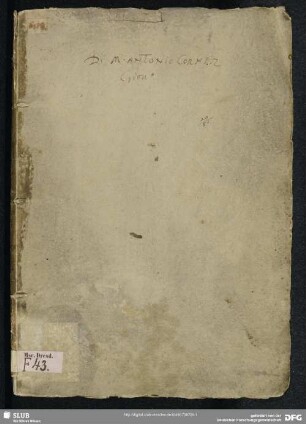 Il regolar della laguna di Venetia - Mscr.Dresd.F.43