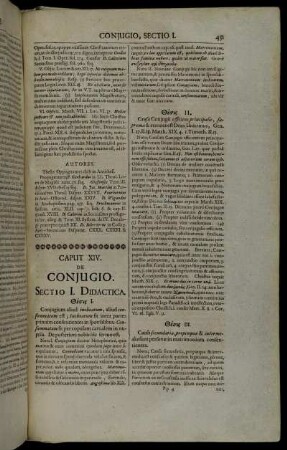 Caput XIV. De Conjugio.