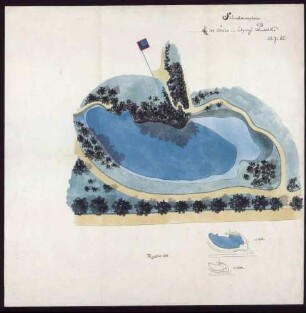 Situationsplan des Sees im Prinzengarten in Sigmaringen