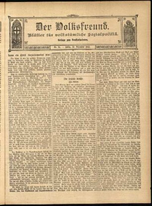 Ausgabe vom Sonntag, den 25. Dezember 1910.