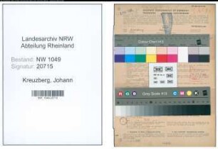 Entnazifizierung Johann Kreuzberg , geb. 23.02.1903 (Lehrer)