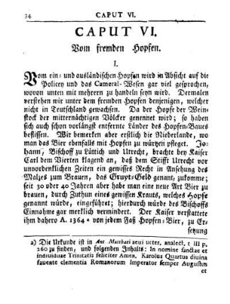 Cap. VI. Vom fremden Hopfen.