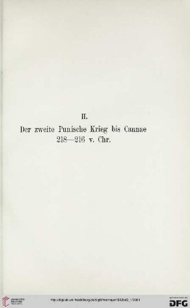 II: Der zweite Punische Krieg bis Cannae 218-216 v. Chr.
