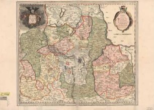 Karte der Niederlausitz, 1:180 000, Kupferstich., um 1724