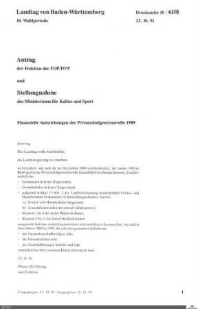 219: Landtag Baden-Württemberg, Beilagen, 1991, Bd. 42