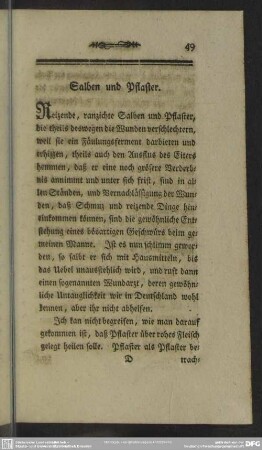 Salben und Pflaster
