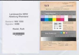 Entnazifizierung Ruth Riedel, geb. 07.06.1908 (Verw.Angest.)