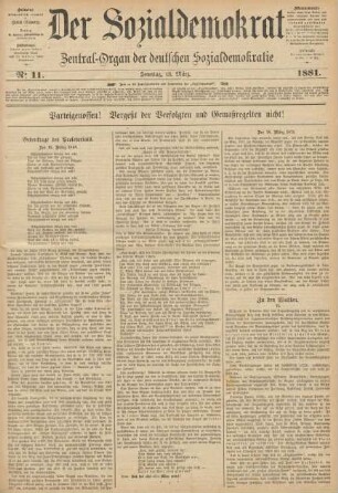 No 11. Sonntag, 13. März. 1881.