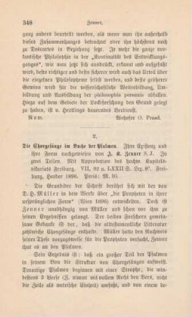 348-351 [Rezension] Zenner, Johann Konrad, Die Chorgesänge im Buche der Psalmen