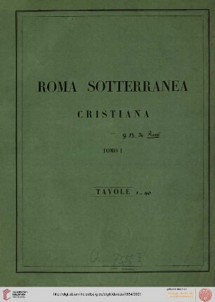 Band 1, Tafeln: La Roma sotterranea cristiana