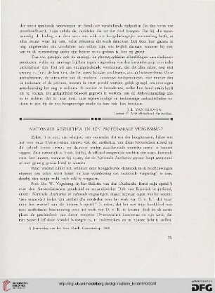 2.Ser. 3.1910: Nationale Aesthetica en een professorale vergissing?