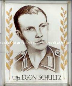 Gedenktafel für den Unteroffizier Egon Schultz - Porträttafel