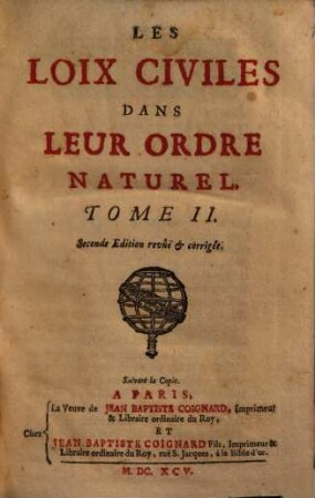 Les loix civiles dans leur ordre naturel, 2
