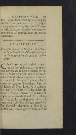 Chapitre IX. - XV.