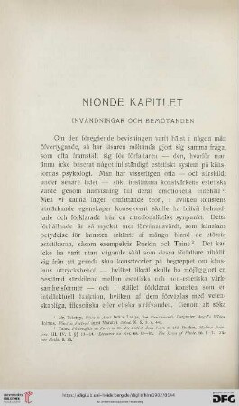 Nionde Kapitlet: Invändningar och Bemötanden