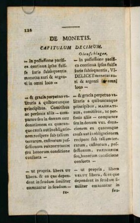 122-123, De Monetis. Capitulum Decimum.