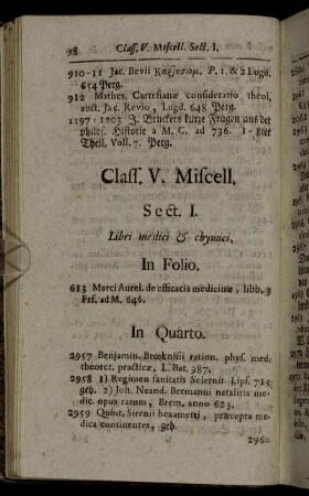 Class V. Miscell.
