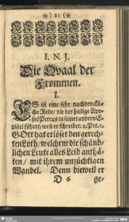 [III.] Die Quaal der Frommen
