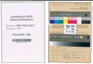 Entnazifizierung Otto Freundlieb , geb. 24.04.1902 (Arzt)