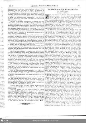 Das Charakteristische des neuen Stils