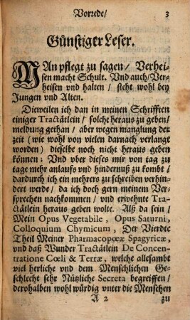 Johannis Rudolphi Glauberi. Reicher Schatz- vnd Sammelkasten Oder Appendix Generalis. Vber alle dessen heraußgegebene Bücher, 1. Dardurch nicht allein in dessen so wohl Philophischen, Medicinalischen, alß auch Chymischen Schrifften die dunckle Oerter erleüchtet, daß schwer verständige genugsam expliciret, vnd der Abgang reichlich erstattet wird ...