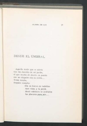 Desde el umbral