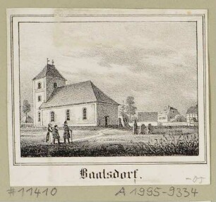 Die Kirche in Baalsdorf (Leipzig-Baalsdorf) östlich von Leipzig, aus Sachsens Kirchen-Galerie von Hermann Schmidt