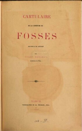Cartulaire de la commune de Fosses