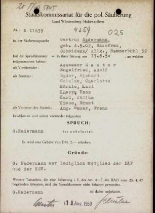 Nadermann, Gertrud