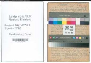 Entnazifizierung Franz Mestermann , geb. 13.02.1898 ()