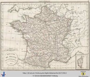 Royaume de France divisé en 86 départements. 1826.