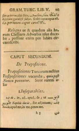 Caput Secundum. De Praepositione.