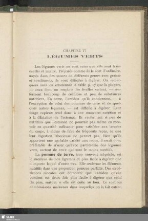 Chapitre VI. Légumes verts