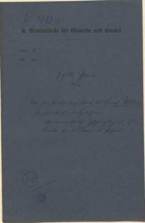 Patent des Heinrich Völter, Jagdfabrikanten in Heidenheim, auf einen eigentümlichen Zuführungsapparat zum Kalander für das Satinieren des Papiers