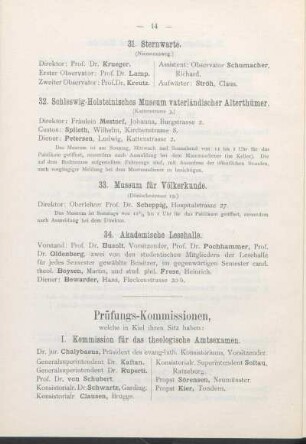 Prüfungs-Kommissionen.