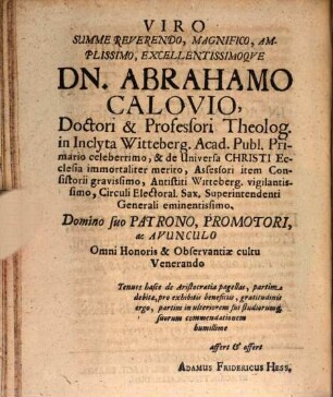 Discursus polit. de aristocratia