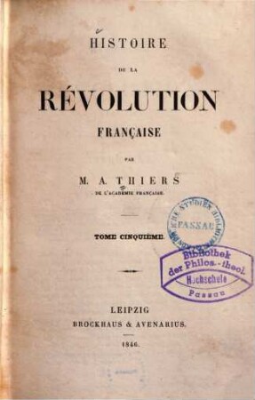 Histoire de la Révolution française. 5