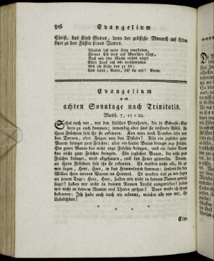 Evangelium am achten Sonntage nach Trinitatis. - Evangelium am zehnten Sonntage nach Trinitatis.